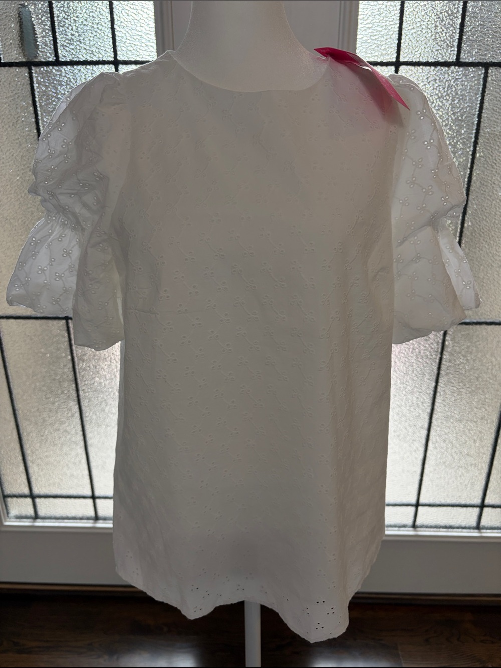 Lilly Pulitzer Laihlah White Eyelet Puff-Sleeve Top